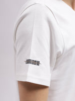 True Religion Men White Solid Round Neck Short Sleeves T-Shirt