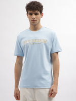 True Religion Men Blue Printed Round Neck Short Sleeves Tshirt