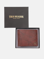 True Religion Men Brown Solid Bi-Fold Wallet