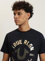 True Religion Men Printed Round Neck Short Sleeves Tshirt