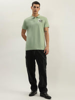 True Religion Men Green Solid Polo Collar Short Sleeves Polo Tshirt
