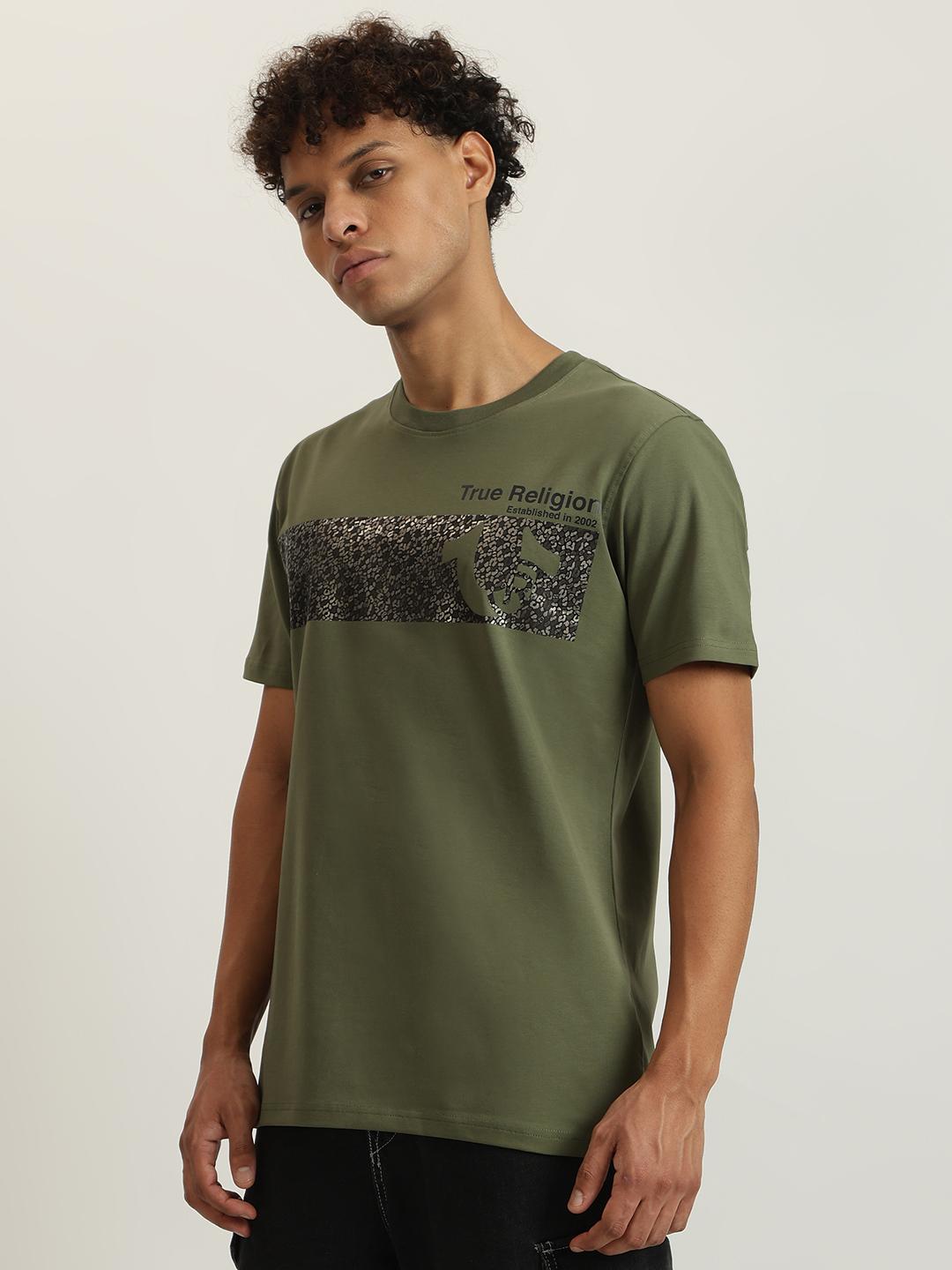 True Religion Men Printed Round Neck Short Sleeves Tshirt