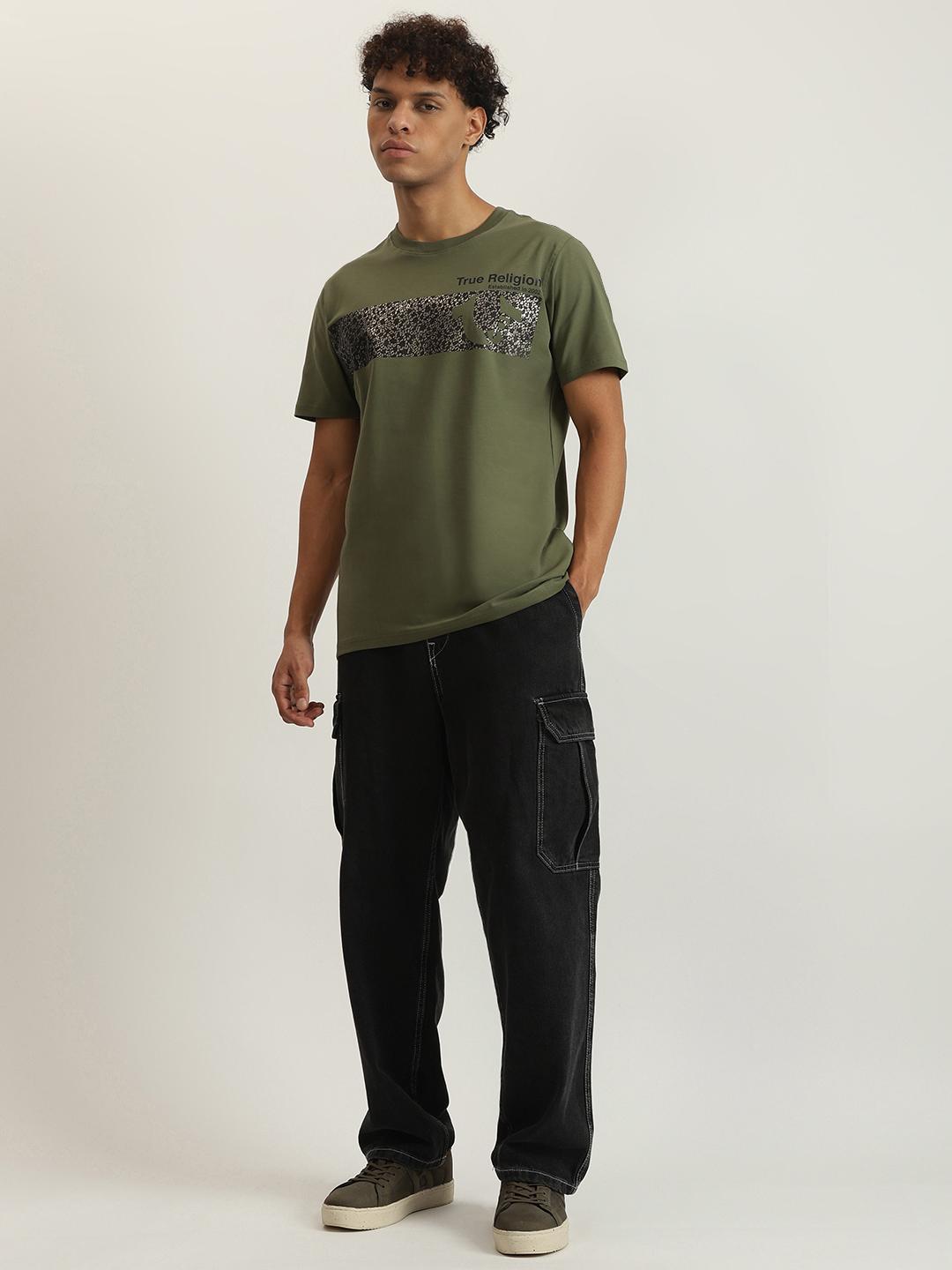 True Religion Men Printed Round Neck Short Sleeves Tshirt