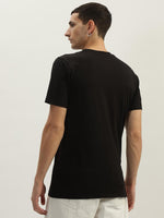 True Religion Men Black Printed Round Neck Short Sleeves Tshirt