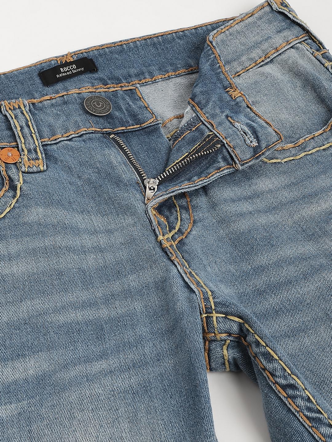 True Religion Men Super T Rocco Slim Fit Medium Wash Jeans