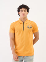 True Religion Men Yellow Solid Polo Tshirt