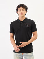 True Religion Men Black Solid Polo Tshirt