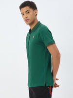 True Religion Men Green Solid Polo Tshirt