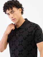 True Religion Men Black Solid Polo Tshirt