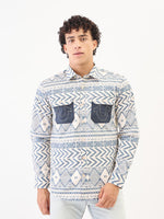 True Religion Men Blue Printed Collar Shirt