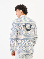 True Religion Men Blue Printed Collar Shirt