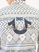 True Religion Men Blue Printed Collar Shirt