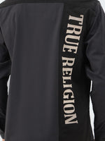 True Religion Men Black Solid Collar Shirt