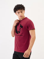 True Religion Men Red Solid Round Neck Tshirt