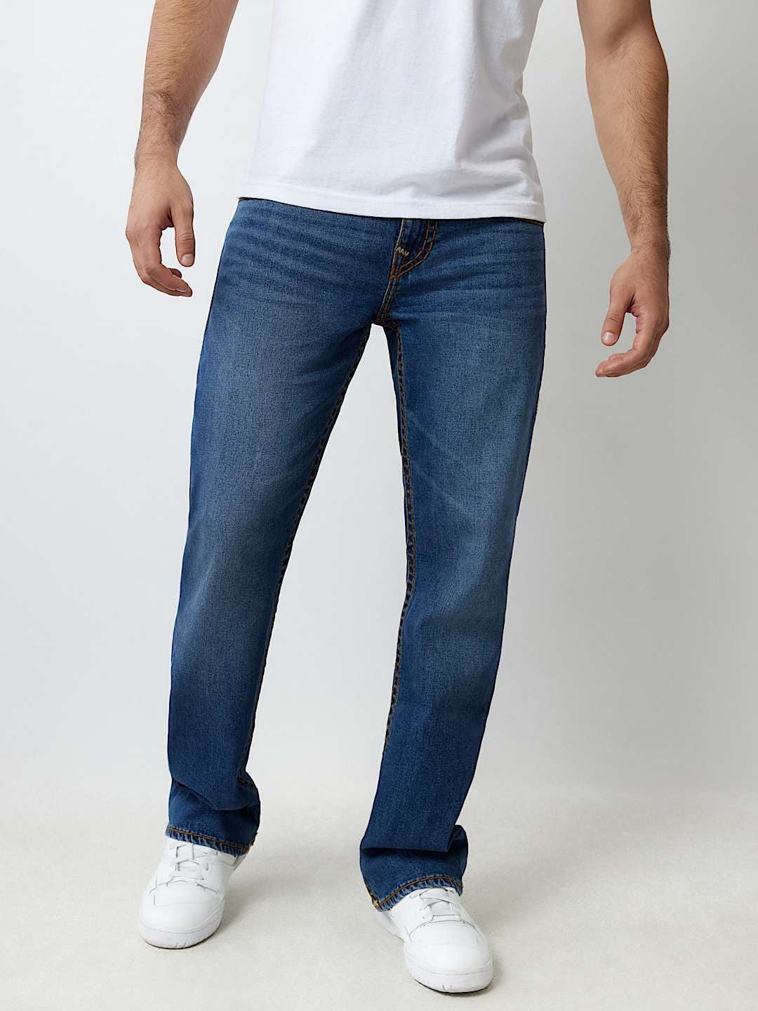 True Religion Men SUPER T Billy Bootcut Fit Dark Wash Jeans