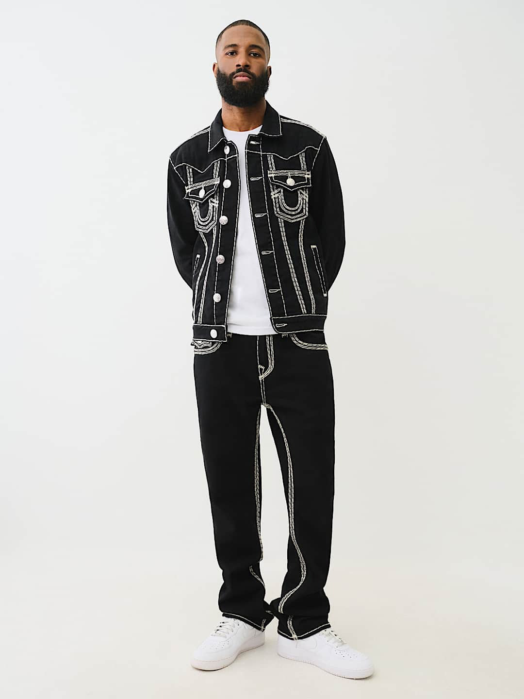 True Religion Men SUPER QT Ricky Straight Fit Mid Rise Jeans