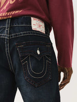 True Religion Men BIG T Ricky Straight Fit Dark Wash Jeans
