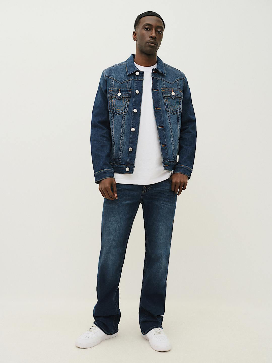 True Religion Men SN Billy Bootcut Fit Dark Wash Jeans