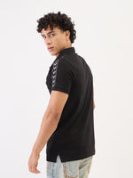 True Religion Men Black Solid Polo Tshirt