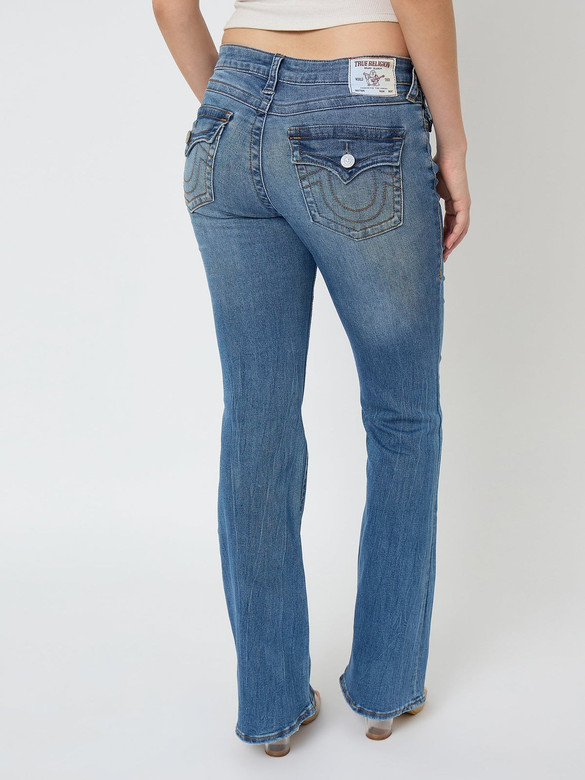 True Religion Women Blue Washed Sn Becca Jeans