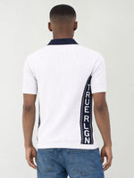 True Religion Men White Solid Regular Fit Pure Cotton Polo T-Shirt