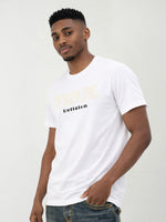 True Religion Men White Solid Regular Fit Pure Cotton T-Shirt