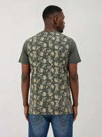 True Religion Men Green Printed Regular Fit T-Shirt