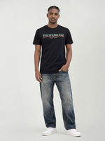 True Religion Men Black Solid Regular Fit T-Shirt