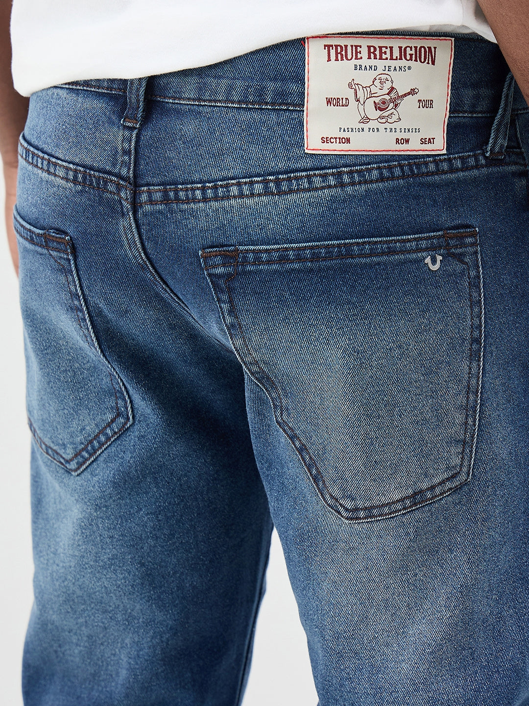 True Religion Men Blue Solid Slim Fit Geno Jeans