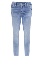 True Religion Women Blue Solid Super Skinny Jeans