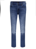 True Religion Men Blue Washed Super Skinny Jeans