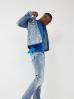 True Religion Men Black Washed Collar Jacket