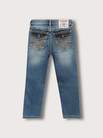 True Religion Kids Blue Straight Fit Distressed Jeans