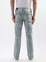 True Religion Men Blue Solid Straight Fit Jeans