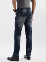 True Religion Men Blue Solid Slim Fit Jeans