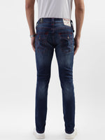 True Religion Men Blue Washed Skinny Jeans