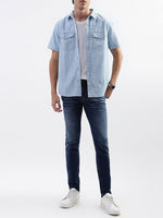 True Religion Men Blue Washed Skinny Jeans