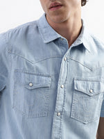 True Religion Blue Regular Fit Shirt