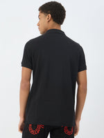 True Religion Men Black Polo Tshirt