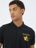True Religion Men Black Polo Tshirt