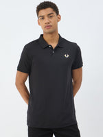 True Religion Men Black Polo Tshirt
