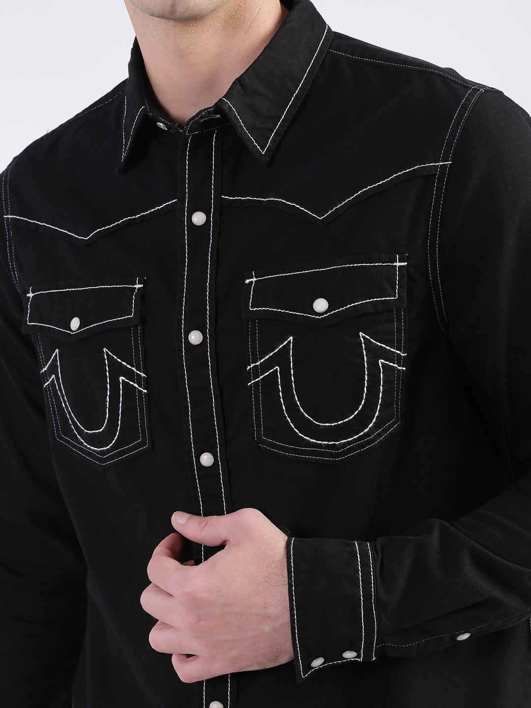 True Religion Black Fashion Regular Fit Shirt