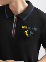 True Religion Black Fashion Regular Fit Polo T-Shirt