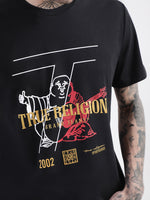 True Religion Black Graphic Logo Regular Fit T-Shirt