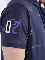 True Religion Peacoat Fashion Logo Regular Fit Polo T-Shirt