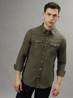 True Religion Green Fashion Regular Fit Shirt