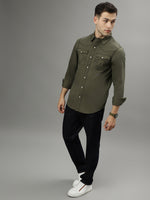 True Religion Green Fashion Regular Fit Shirt