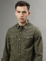True Religion Green Fashion Regular Fit Shirt