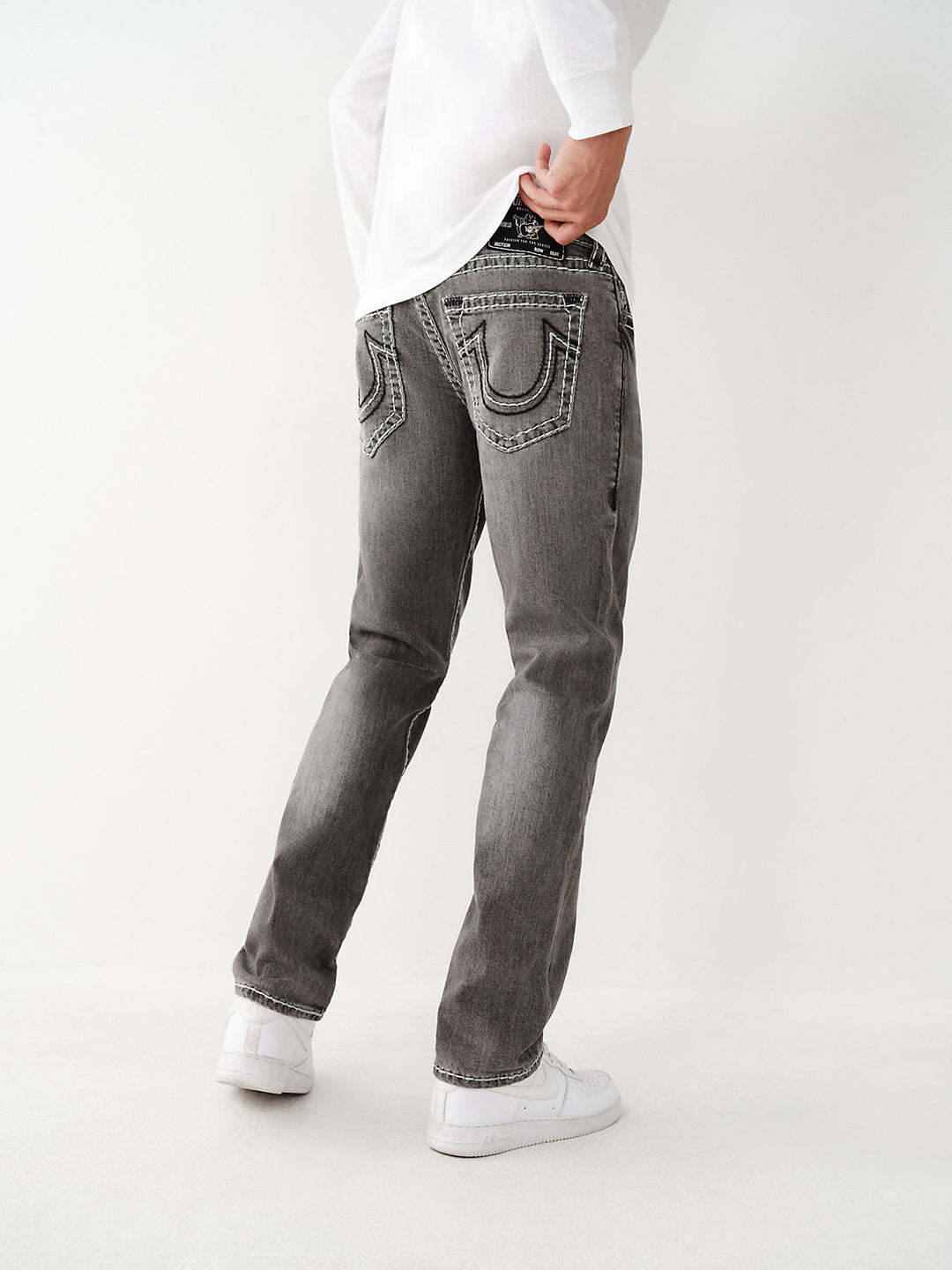 True Religion Men Faded Skinny Fit Jeans