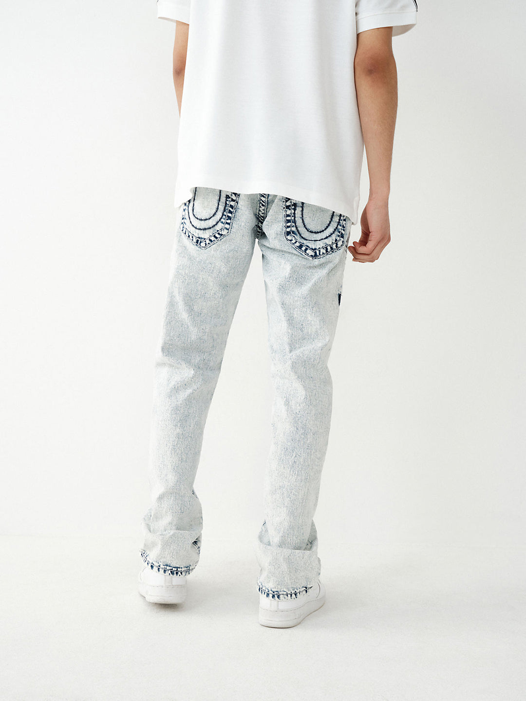 True Religion Men Solid Straight Fit Jeans